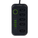 Extensão tomada usb - filtro de linha para pc - USB TYPE-C,2m,110-220V