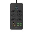 Extensão tomada usb - filtro de linha para pc - USB TYPE-C,2m,110-220V