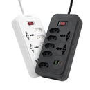 Extensão tomada usb - filtro de linha para pc - USB TYPE-C,2m,110-220V