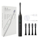 Escova Elétrica com 4 Cabeças Substituíveis Inteligente Ultrassônica à Prova D'água