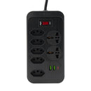 Extensão tomada usb - filtro de linha para pc - USB TYPE-C,2m,110-220V